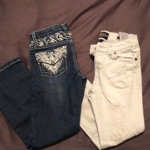 Lot of 2 girls denim jeans - Sz 7